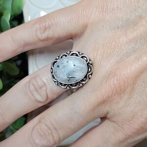 DALMATION AGATE RING
